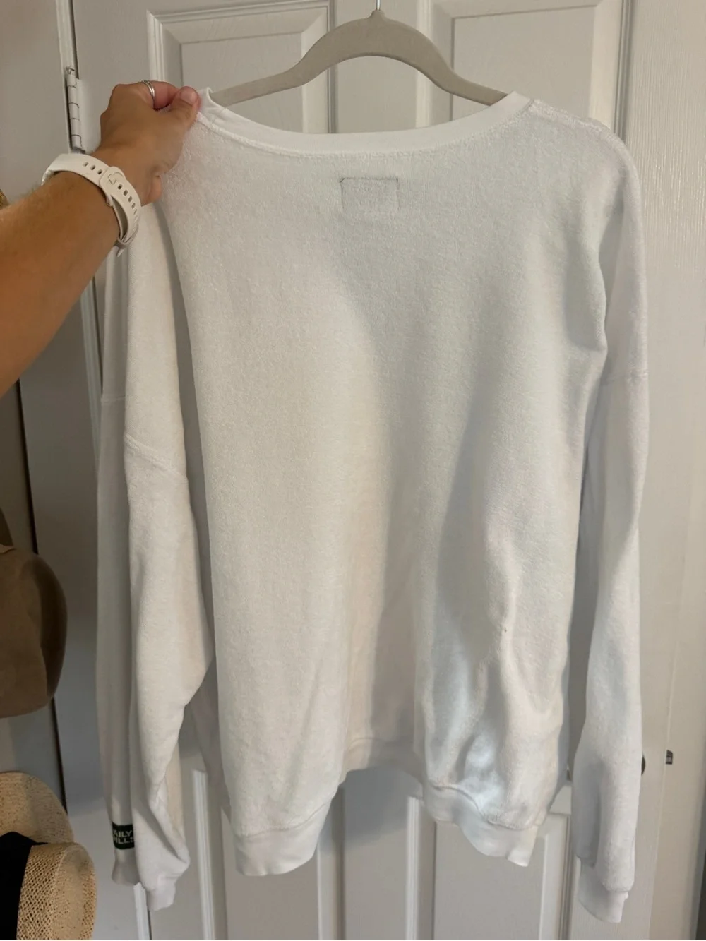 Daily Drills White Terrycloth Sweatshirt XS/S
